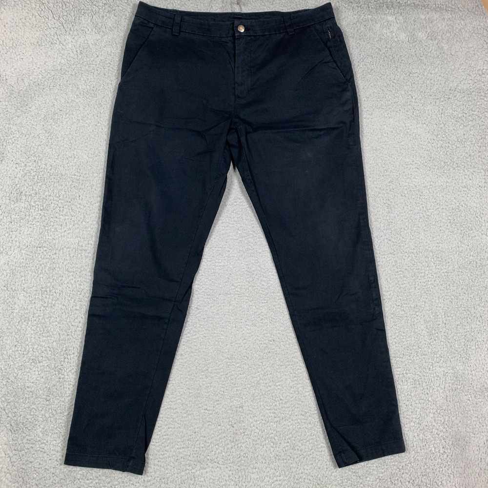 Lululemon Commission Pants Men's 36 x 33 Navy/Black Classic Tapered Fit‎ Swift
